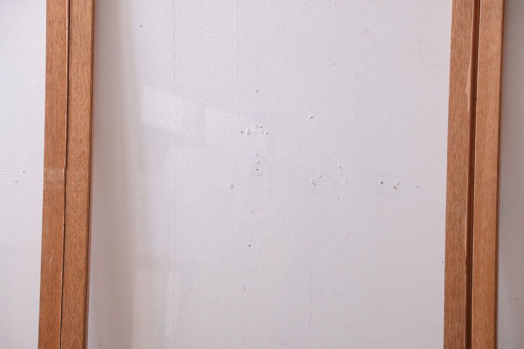 昭和レトロ　ペイントがかわいいアンティークガラス戸4枚セット(窓)(2)