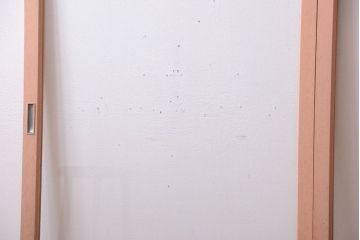 昭和レトロ　ペイントがかわいいアンティークガラス戸4枚セット(窓)(3)