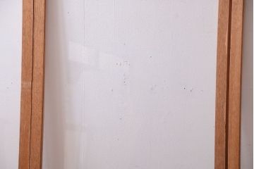 昭和レトロ　ペイントがかわいいアンティークガラス戸4枚セット(窓)(3)