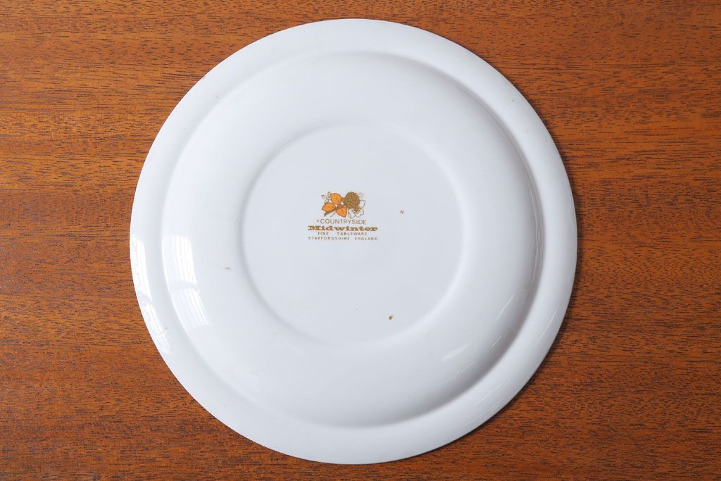 アンティーク雑貨　MIDWINTER(ミッドウィンター)　Country side(カントリーサイド)シリーズ　ディナープレート8枚とオーバルプレート1枚の9点セット(洋食器)