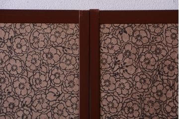 アンティーク　拓本染め白石和紙張り!高級襖4枚セット