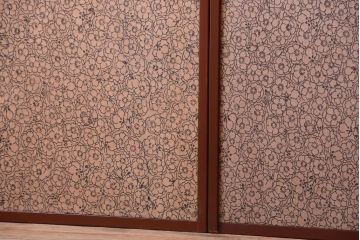 アンティーク　拓本染め白石和紙張り!高級襖4枚セット