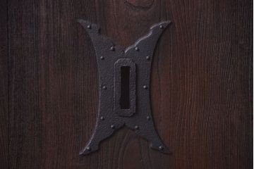 古民具・骨董　明治〜大正期　欅材と檜材!アンティーク蔵戸(建具)