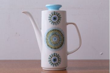 イギリスビンテージ　J&G　MEAKIN(ミーキン) AZTEC(アステカ)シリーズ　ポット、ミルク、シュガー3点セット(洋食器)