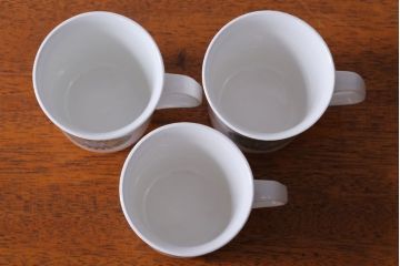 イギリスビンテージ　J&G　MEAKIN(ミーキン) AZTEC(アステカ)シリーズ　カップ&ソーサー3客セット(洋食器)