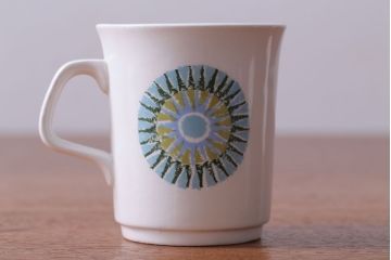 イギリスビンテージ　J&G　MEAKIN(ミーキン) AZTEC(アステカ)シリーズ　カップ&ソーサー3客セット(洋食器)