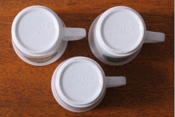 イギリスビンテージ　J&G　MEAKIN(ミーキン) AZTEC(アステカ)シリーズ　カップ&ソーサー3客セット(洋食器)