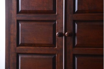 中古　松本民芸家具　衣装盆付き洋服ダンス(着物箪笥、衣装箪笥、和たんす)