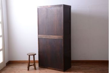 中古　松本民芸家具　衣装盆付き洋服ダンス(着物箪笥、衣装箪笥、和たんす)