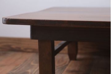 アンティーク家具　和製アンティーク　古い木の大ぶりな角ちゃぶ台