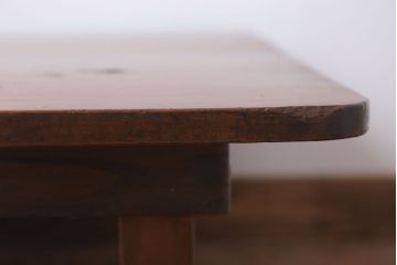 アンティーク家具　和製アンティーク　古い木の大ぶりな角ちゃぶ台