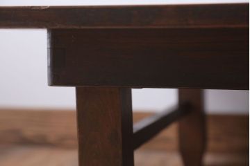 アンティーク家具　和製アンティーク　古い木の大ぶりな角ちゃぶ台