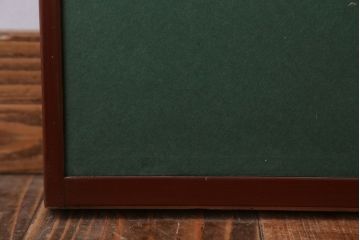 アンティーク　高級品!緞子張り慳貪扉