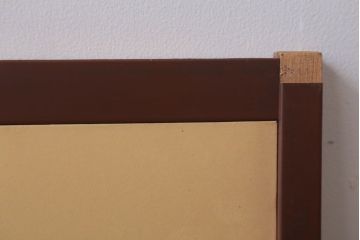 和製アンティーク　高級品!緞子張り引き戸2枚セット