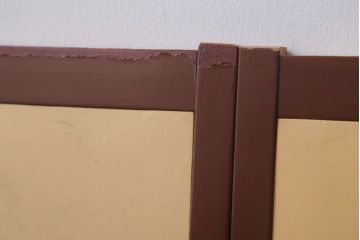 和製アンティーク　高級品!緞子張り引き戸2枚セット