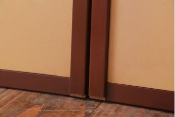 和製アンティーク　高級品!緞子張り引き戸4枚セット