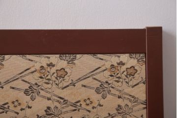 和製アンティーク　高級品!緞子張り引き戸4枚セット