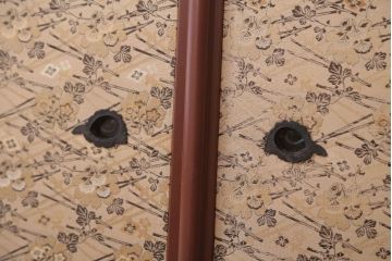 和製アンティーク　高級品!緞子張り引き戸4枚セット