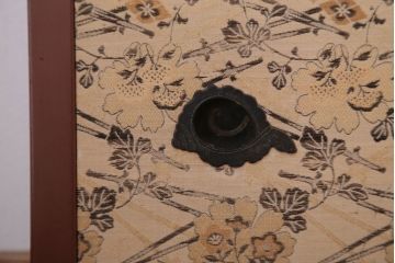 和製アンティーク　高級品!緞子張り引き戸4枚セット