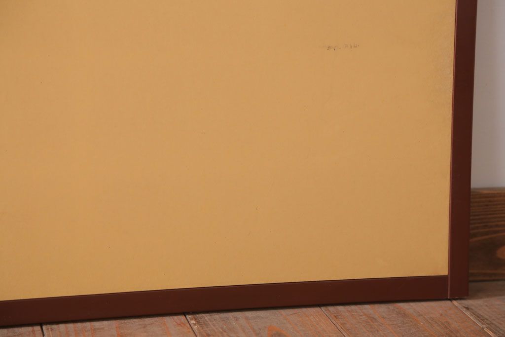 和製アンティーク　高級品!緞子張り引き戸4枚セット