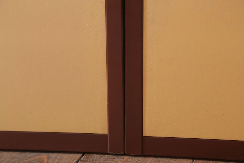 和製アンティーク　高級品!緞子張り引き戸4枚セット