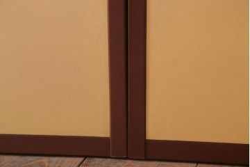 和製アンティーク　高級品!緞子張り引き戸4枚セット