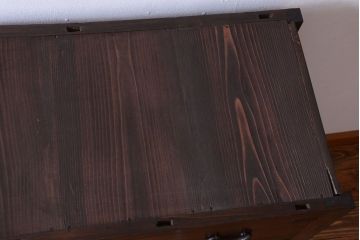 【S様ご成約分】古民具・骨董　明治〜大正期　二段重ねアンティーク関西帳場箪笥