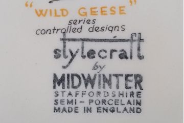 アンティーク雑貨　イギリスビンテージ　MIDWINTER(ミッドウィンター)　WILDGEESE(ワイルドギース)シリーズ　ティーポット(洋食器)