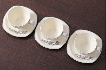 イギリスビンテージ　MIDWINTER(ミッドウィンター)　WILDGEESE(ワイルドギース)シリーズ　カップ&ソーサー3客セット(洋食器)
