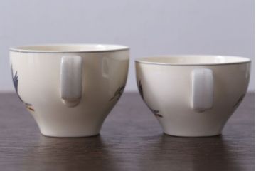 イギリスビンテージ　MIDWINTER(ミッドウィンター)　WILDGEESE(ワイルドギース)シリーズ　カップ&ソーサー3客セット(洋食器)