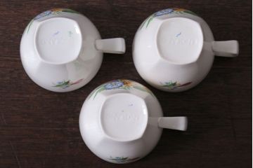 イギリスビンテージ　MIDWINTER(ミッドウィンター)　PETULA(ペトゥラ)シリーズ　カップ&ソーサー3客セット(洋食器)