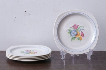 イギリスビンテージ　MIDWINTER(ミッドウィンター)　PETULA(ペトゥラ)シリーズ　プレート5枚セット(洋食器)