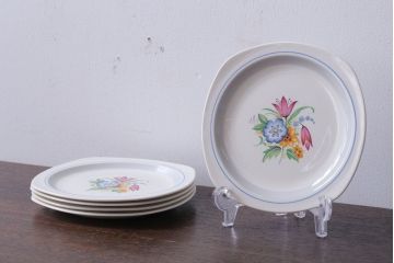 イギリスビンテージ　MIDWINTER(ミッドウィンター)　PETULA(ペトゥラ)シリーズ　プレート5枚セット(洋食器)