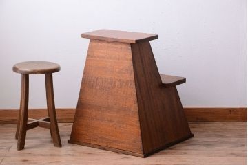 アンティーク雑貨　昭和レトロ　古い木のアンティーク踏み台