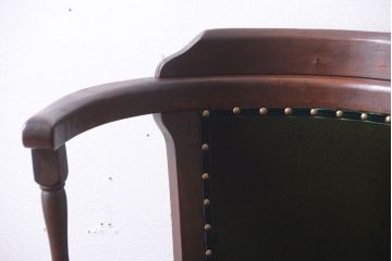 アンティーク家具　和製アンティーク　古いナラ材のシックな回転椅子