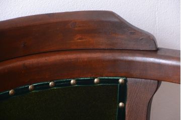 アンティーク家具　和製アンティーク　古いナラ材のシックな回転椅子