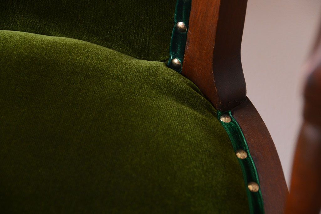 アンティーク家具　和製アンティーク　古いナラ材のシックな回転椅子