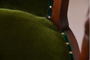 アンティーク家具　和製アンティーク　古いナラ材のシックな回転椅子