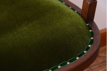 アンティーク家具　和製アンティーク　古いナラ材のシックな回転椅子