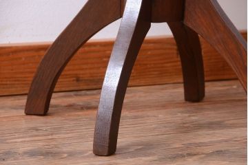 アンティーク家具　和製アンティーク　古いナラ材のシックな回転椅子