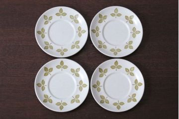 イギリスビンテージ　J&G　MEAKIN(ミーキン) TULIP TIME(チューリップタイム)シリーズ　カップ&ソーサー4客セット(洋食器)