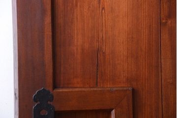 古民具・骨董　明治〜大正期　総欅材!アンティーク蔵戸(玄関戸)