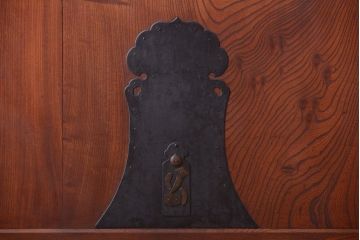 古民具・骨董　明治〜大正期　総欅材!アンティーク蔵戸(玄関戸)