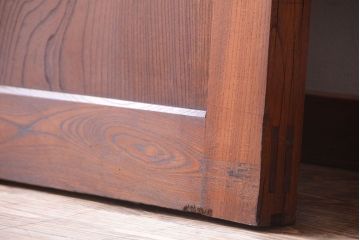 古民具・骨董　明治〜大正期　総欅材!アンティーク蔵戸(玄関戸)