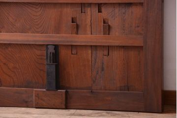 古民具・骨董　明治〜大正期　総欅材!アンティーク蔵戸(玄関戸)