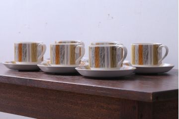 イギリスビンテージ　MIDWINTER(ミッドウィンター)　SIENNA(シエナ)シリーズ　カップ&ソーサー6客セット(洋食器)