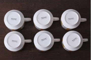イギリスビンテージ　MIDWINTER(ミッドウィンター)　SIENNA(シエナ)シリーズ　カップ&ソーサー6客セット(洋食器)