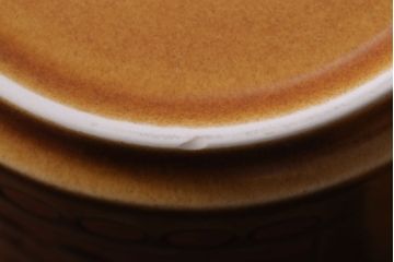 イギリスビンテージ　HORNSEA(ホーンジー)　SAFFRON(サフラン)シリーズ　コーヒーポット&大小ジャグ3点セット(洋食器)