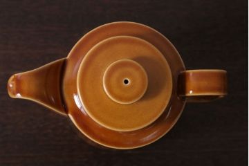 イギリスビンテージ　HORNSEA(ホーンジー)　SAFFRON(サフラン)シリーズ　コーヒーポット&大小ジャグ3点セット(洋食器)