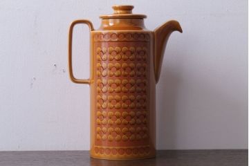 イギリスビンテージ　HORNSEA(ホーンジー)　SAFFRON(サフラン)シリーズ　コーヒーポット&大小ジャグ3点セット(洋食器)